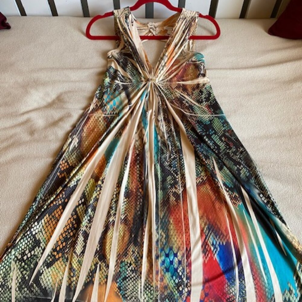 Multi-colored Reptile Print Summer Dress